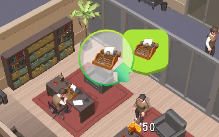 Game screenshot: the studio